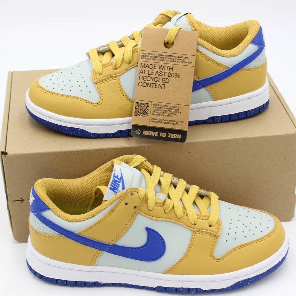 Nike WMNS Dunk Low Next Nature "Wheat Gold Royal" Size 6.5 Style DN1431 700